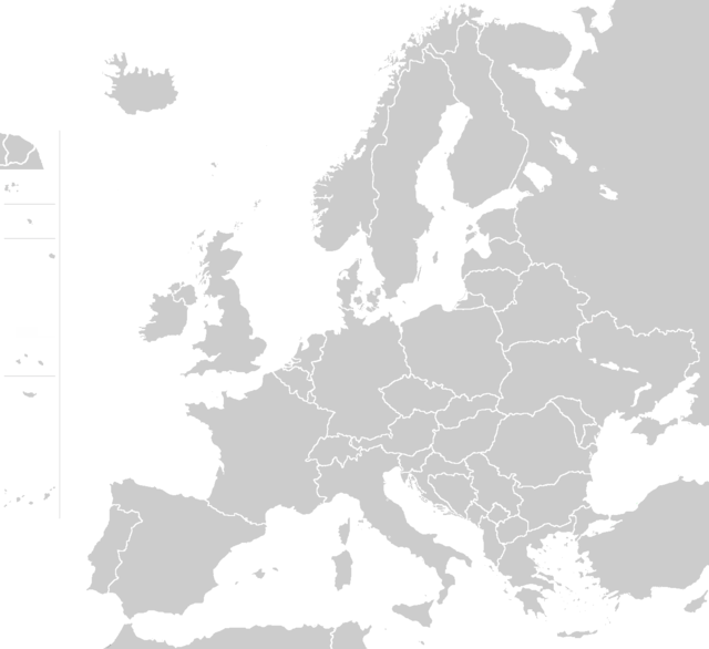 Blank Map of European Countries
