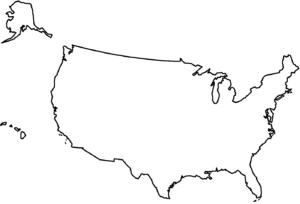 Blank Map of the USA Printable - States, Outline