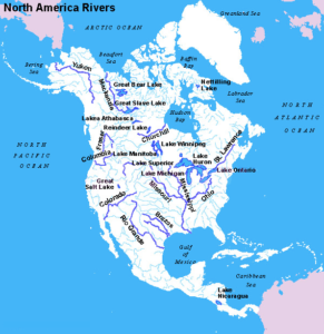 North America Rivers Map | Map of North America with Rivers