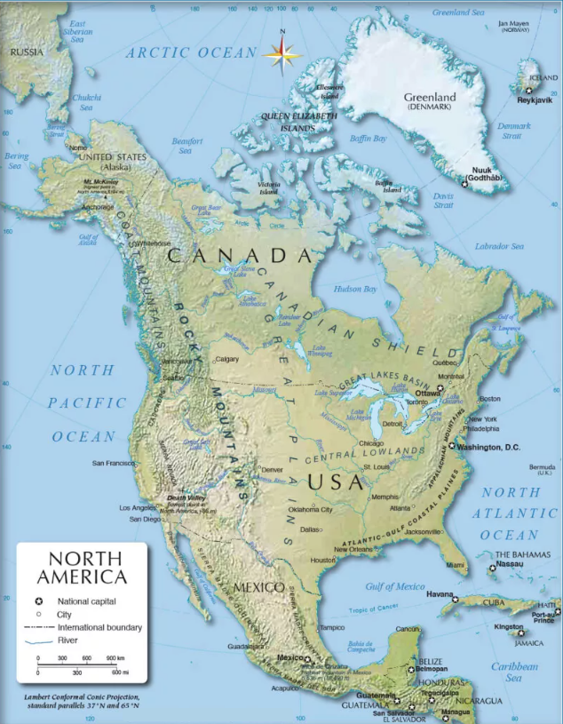 North America Rivers Map | Map of North America with Rivers