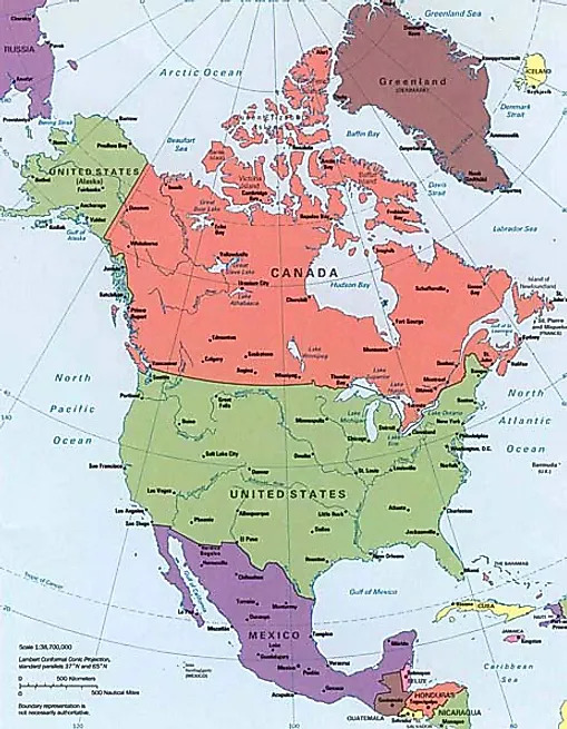 Mountain Range Map North America
