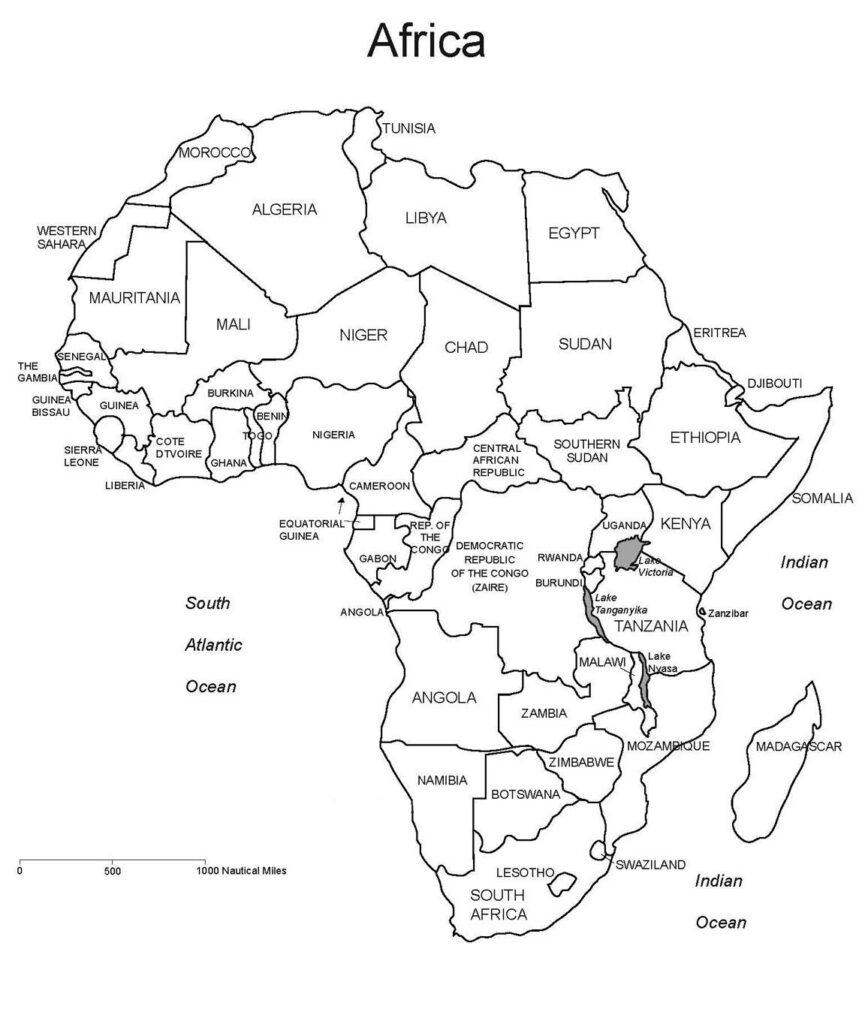 Blank Map of Africa