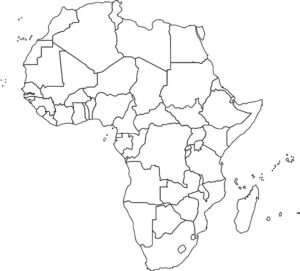 Blank Map of Africa Printable Outline PDF