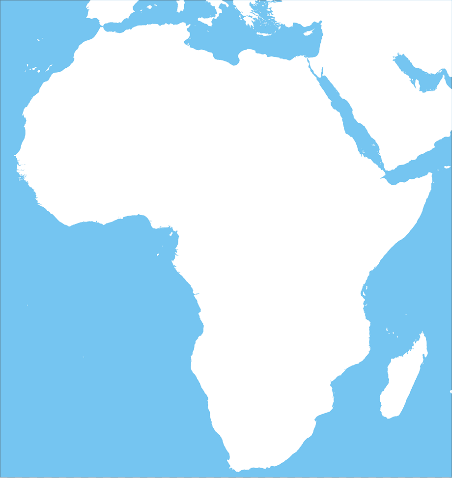 Map of Africa Blank Printable