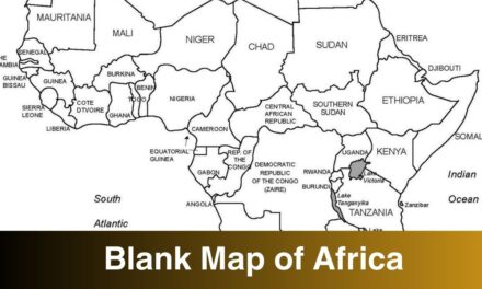 Blank Map of Africa Printable Outline PDF