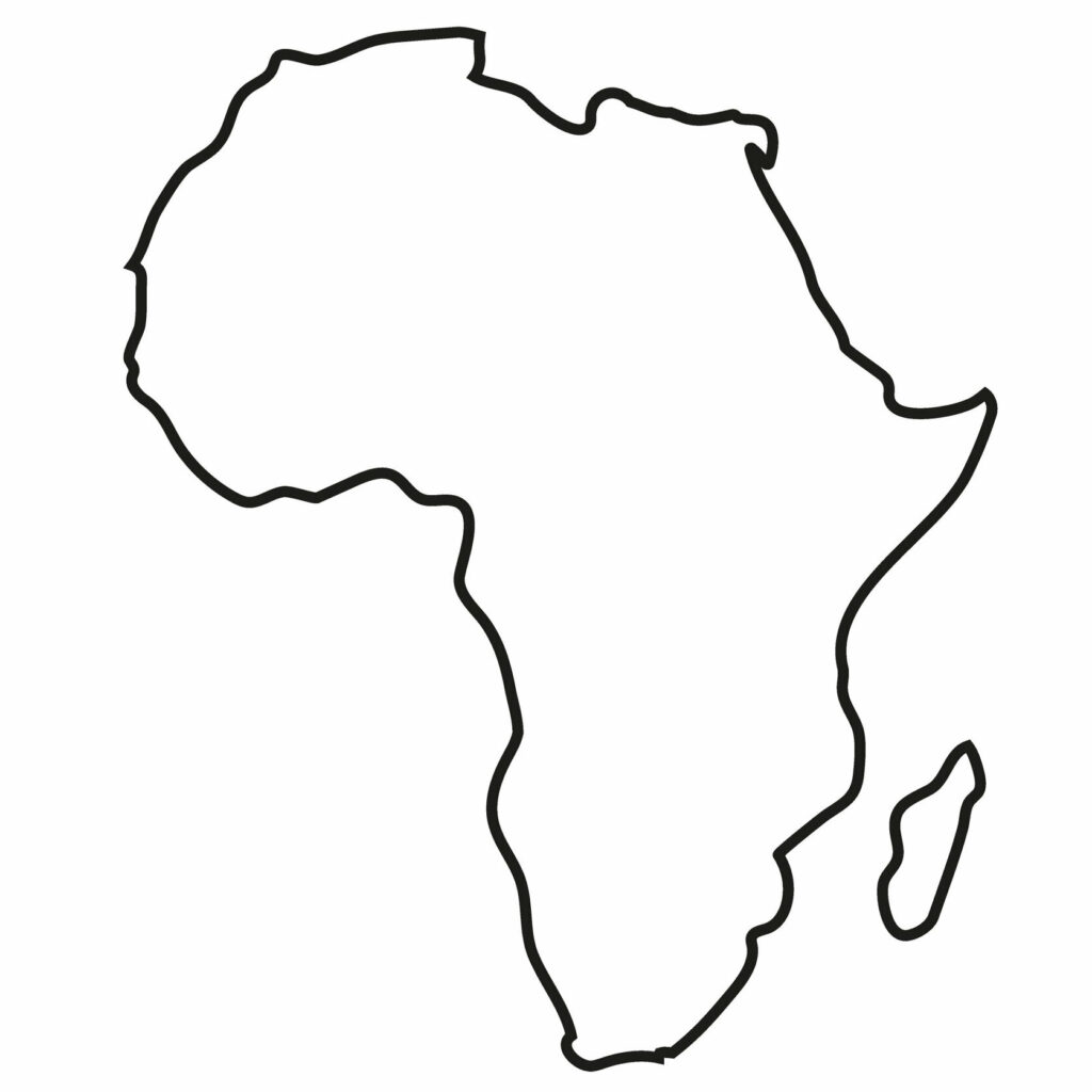 Blank Map Of Africa Printable Outline PDF