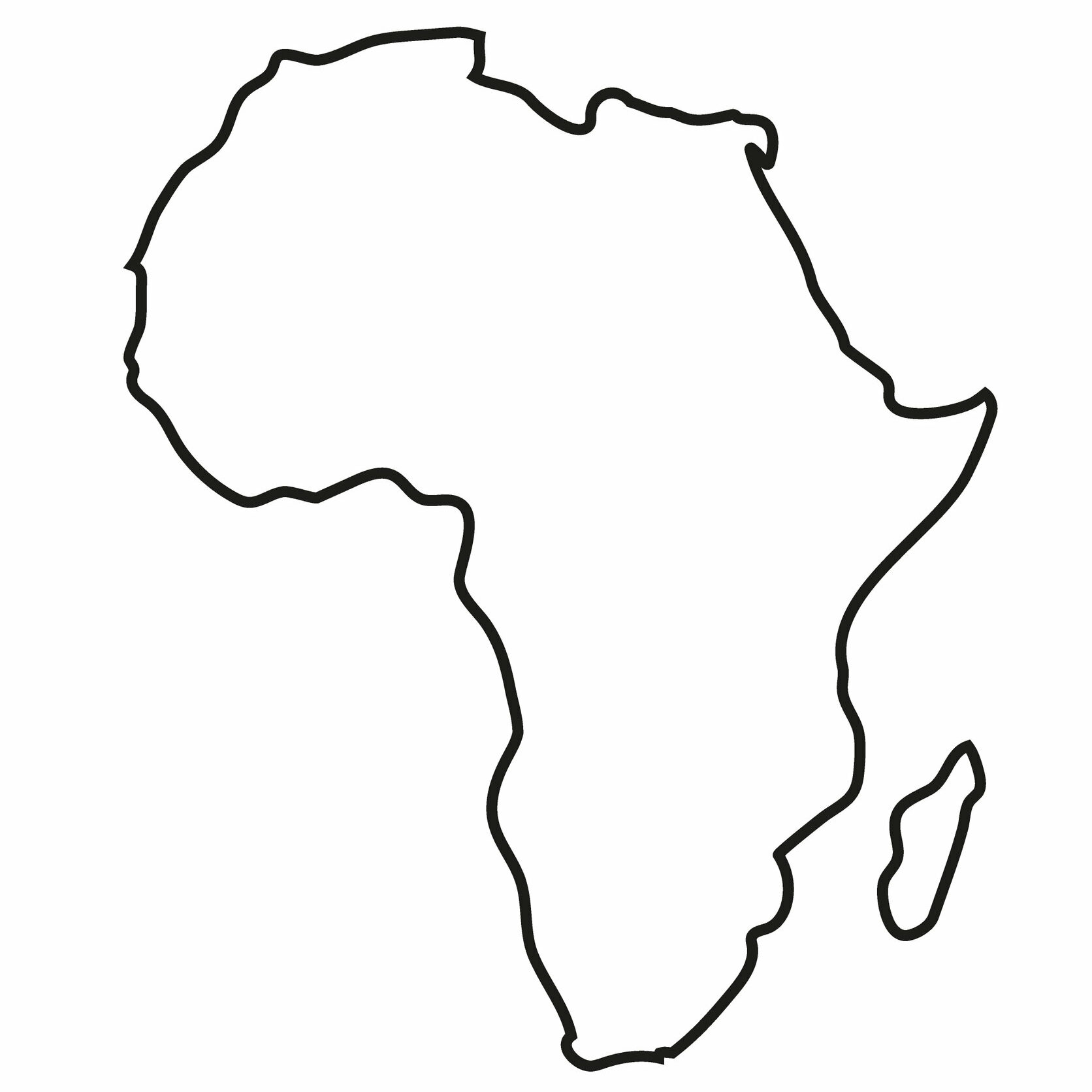 Blank Map Of Africa Printable Outline Pdf 9056