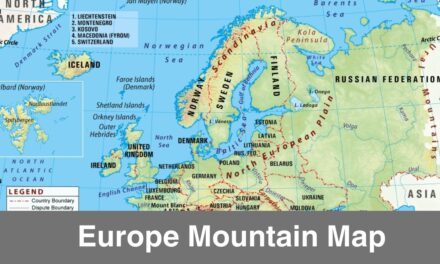 Mountain Range Map of Europe