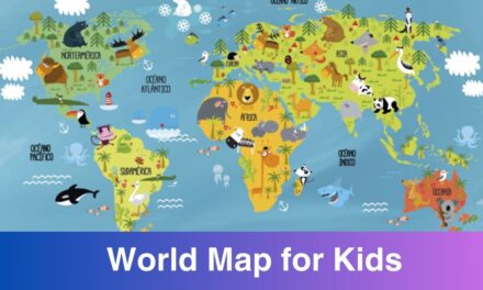 Map of the World for Kids Printable Interactive PDF