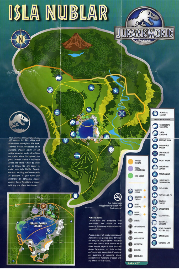 Jurassic World Park Map