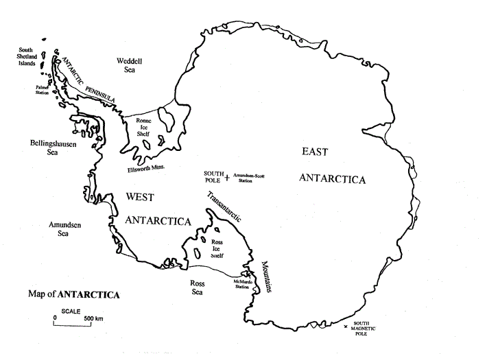 Blank Map of Antarctica Printable