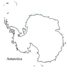 Blank Map of Antarctica Printable Outline PDF