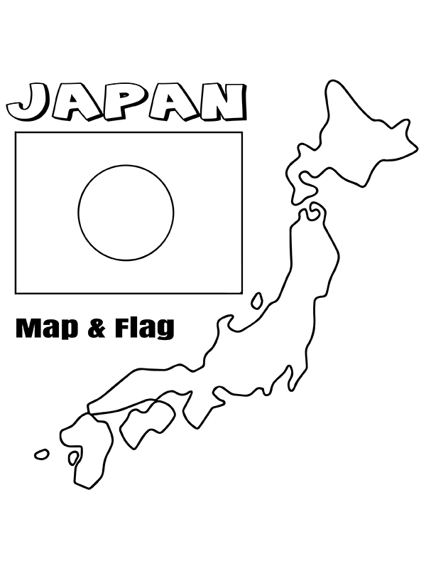 Map of Japan for Practice Worksheet