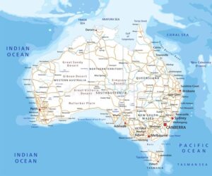 Labeled Map Of Australia 300x250 