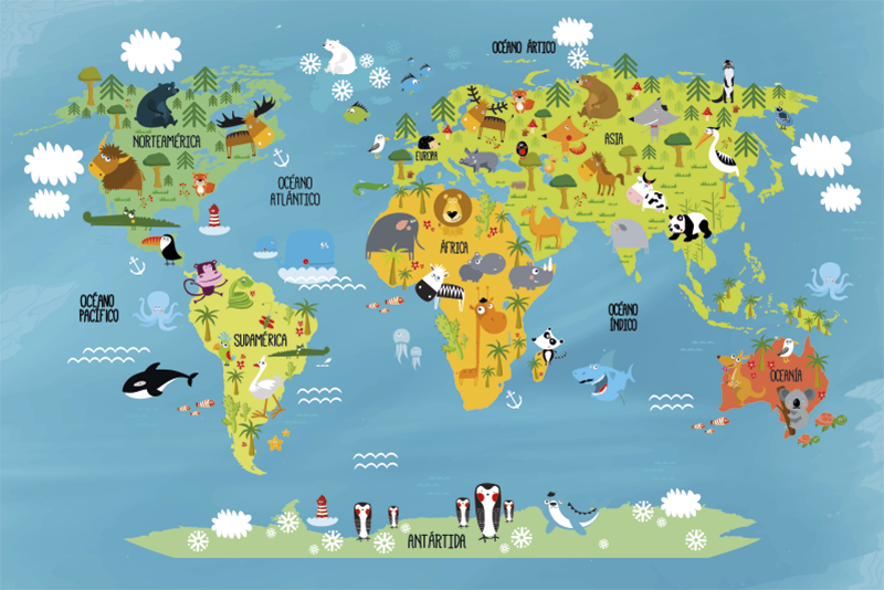 Map of the World for Kids