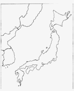 Blank Map of Japan Printable PDF