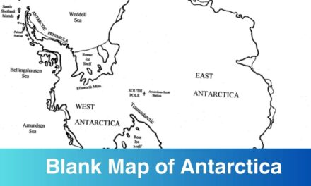 Blank Map of Antarctica Printable Outline PDF