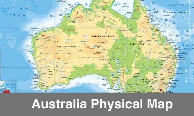 Australia Physical Map Printable PDF