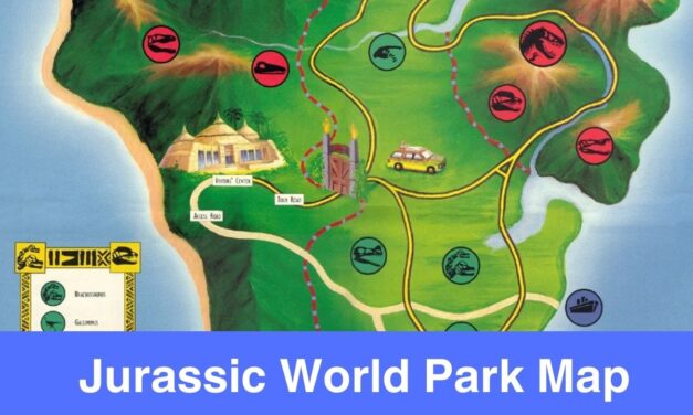 Jurassic World Theme Park Map PDF