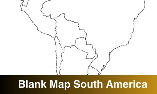 Blank Map of South America Printable PDF