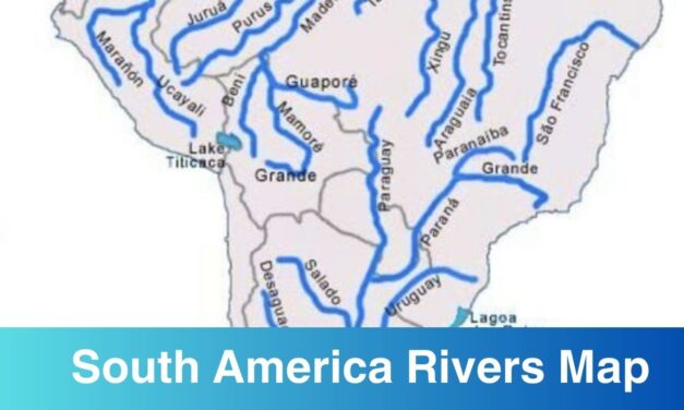 Map of Rivers in South America