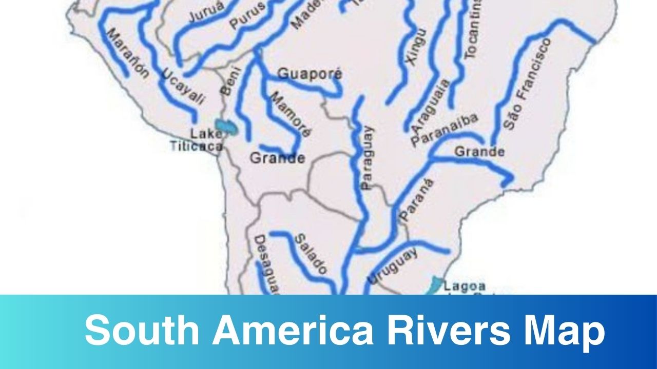 Map Of Rivers In South America In Printable PDF South America Rivers Map 