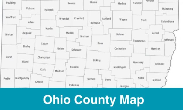 Map of Ohio Counties with Cities | Ohio County Map