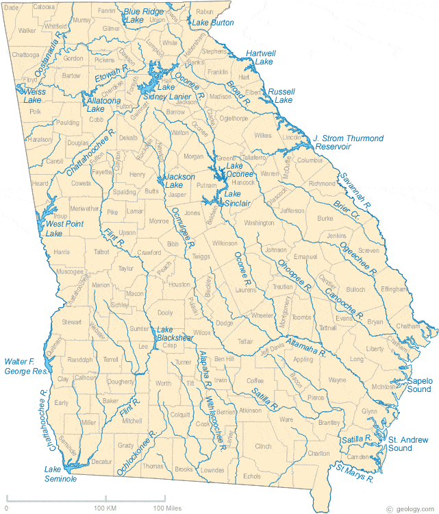 Georgia River Map