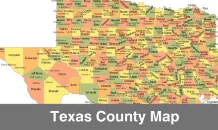 Texas County Map Printable | Map of Texas Counties